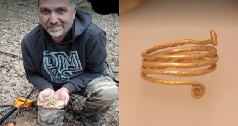 A Metal Detectorist In Romania Just Discovered A Treasure Trove Of 121 Gold Relics Dating Back 3,400 Years