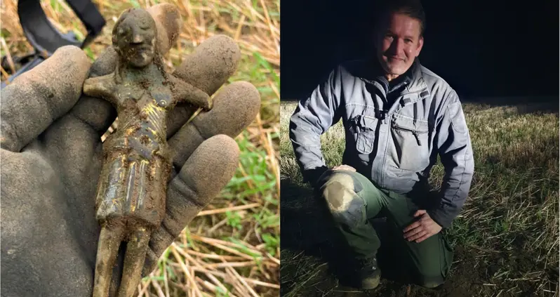 A Metal Detectorist In Norway Just Uncovered An 800-Year-Old Jesus Statue Made Of Gilded Bronze