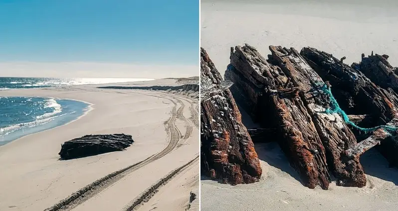 Beach Erosion Reveals Remnants Of A Ship That Sank In New Jersey’s ‘Graveyard Of The Atlantic’ 136 Years Ago