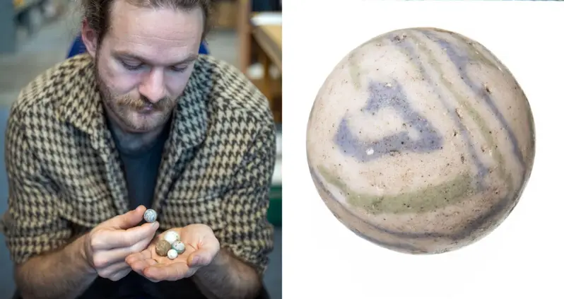 Archaeologists Preparing For Property Development In London Just Found Marbles And A Writing Slate Once Used By Victorian Schoolchildren