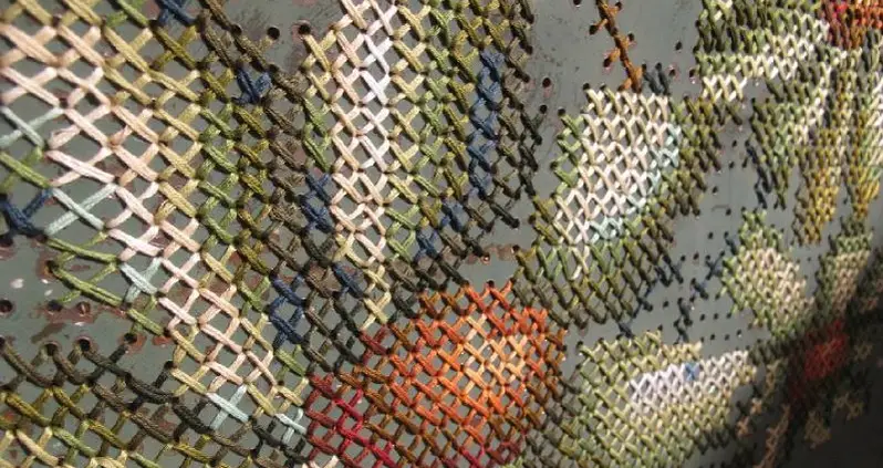 Severija Incirauskaite’s Innovative Cross-Stitch Metal Art
