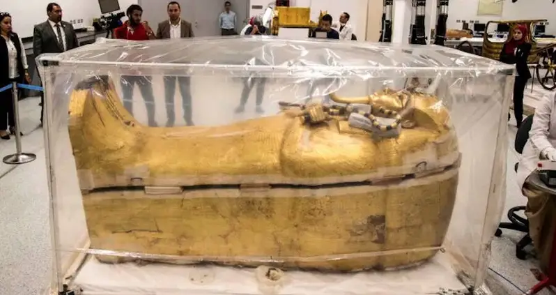 After 3,300 Years, King Tut’s Coffin Leaves His Tomb For The First Time Ever
