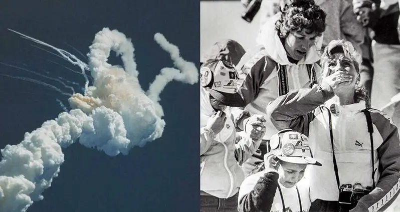 33 Unsettling Photographs Of The Challenger Explosion As It Unfolded