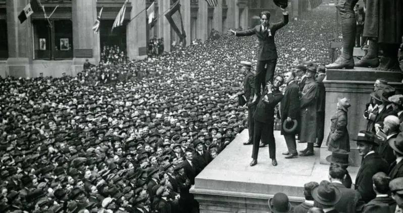 Bombs, Fat Cats, And Charlie Chaplin: Here’s What Wall Street Looked Like In The Early 20th Century