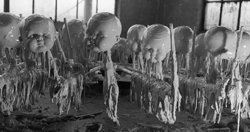 Vintage Photos Of Creepy Dolls And The Factories That Made Them