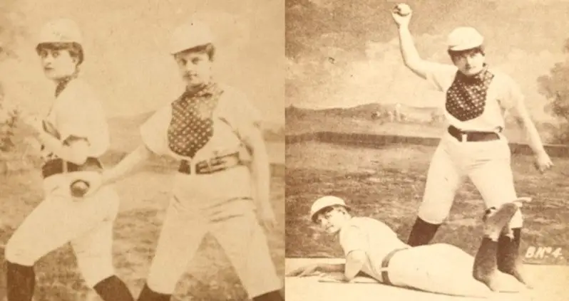 “Girl Baseball Players” Cigarette Pack Cards Of The 1880s