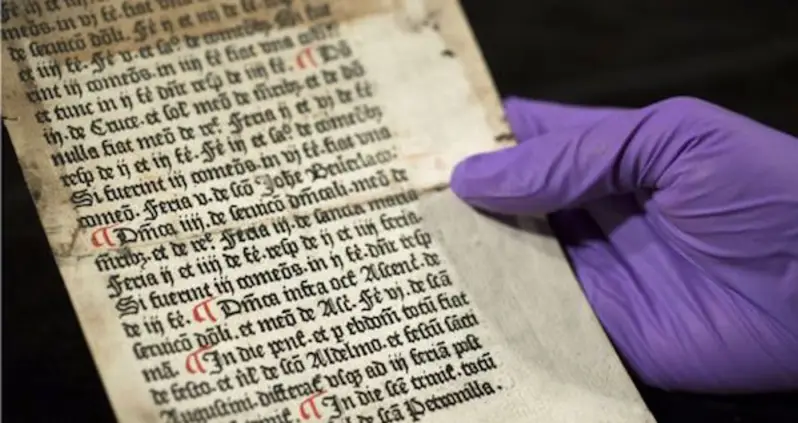 Pages From One Of The First Books Ever Printed In England Found In An Old Box