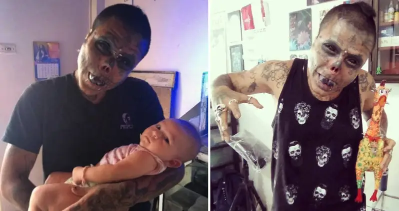 Colombian Tattoo Artist Has Nose And Ears Cut Off To Resemble A Living Skull