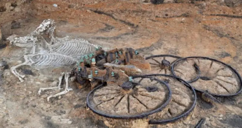An Iron Age Chariot With Horse And Rider In Tow Was Discovered In England