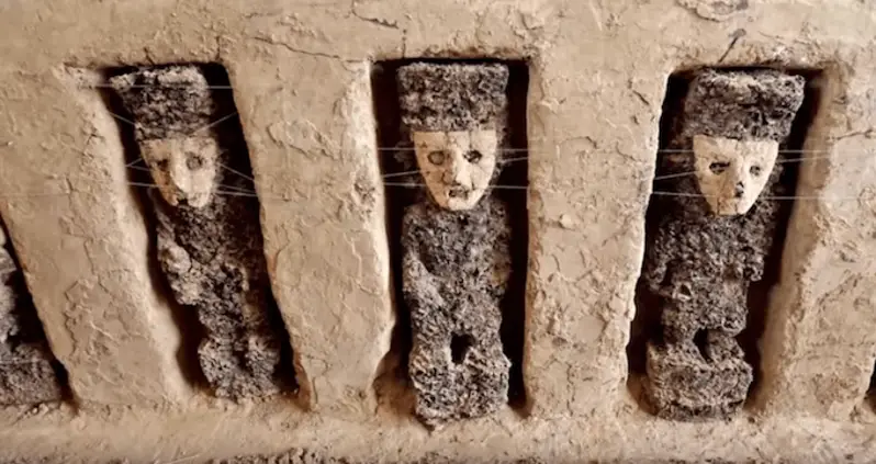 Passageway Full Of Creepy Masked Statues Uncovered In A Lost City Of Ancient Peru