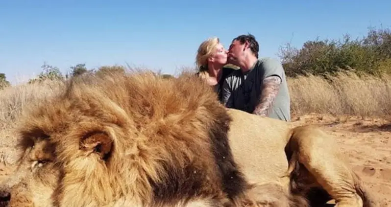 Trophy Hunting Couple’s Post-Kill Kiss Enrages Animal Rights Activists Everywhere