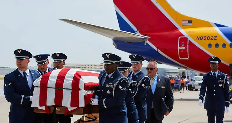 Remains Of Vietnam Fighter Pilot Shot Down 52 Years Ago Are Flown Back To The U.S. By His Son