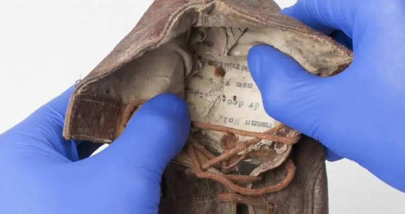 Handwritten Inscription Found In Pair Of Shoes Belonging To Six-Year-Old Killed In Auschwitz