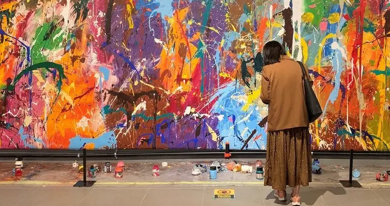Couple Mistakes Abstract Painting For An Interactive Exhibit — And Paints Over The Artist’s Work