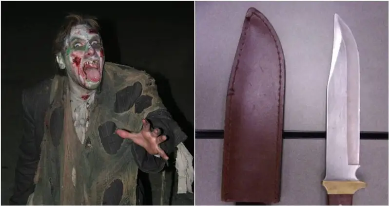 Haunted House Actor Trying To Scare Guests Accidentally Stabs One With A Knife