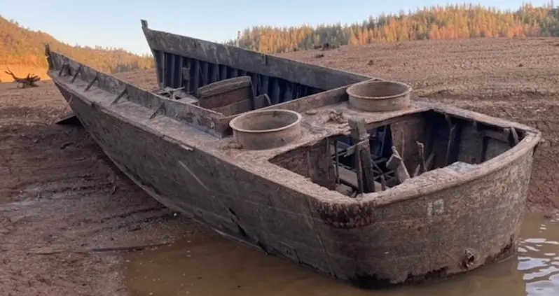 World War II ‘Ghost Boat’ Revealed In Drought-Stricken California Lake, Leaving Experts Baffled
