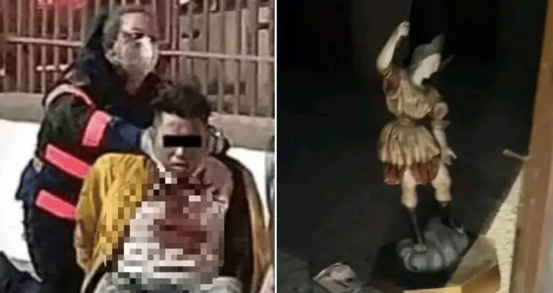 A Drunk Man In Mexico Just Injured Himself On The Sword Of A St. Michael Statue — While Trying To Steal It
