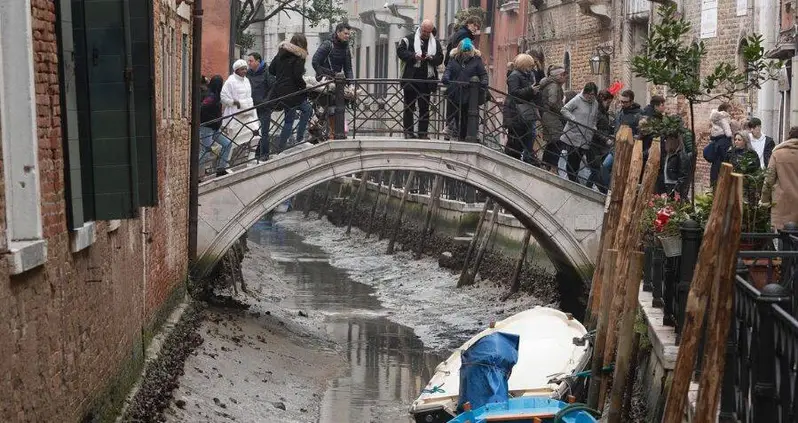 The Famous Canals Of Venice Are Drying Up Due To Drought Conditions And Unusually Low Tides