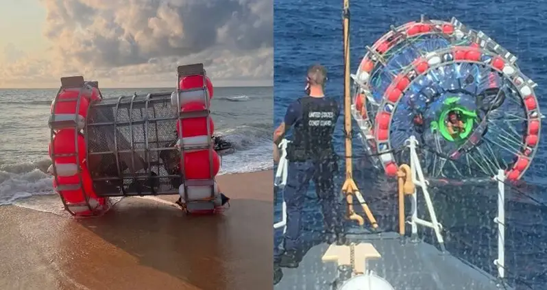 Florida Man Arrested After Trying To Cross The Ocean In A Homemade Hamster Wheel