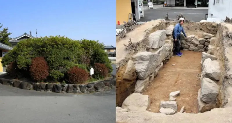 An Ancient Japanese Tomb Was Just Discovered Under A Parking Lot Shrub
