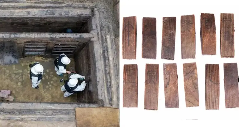 An Ancient Wooden Astronomical Calendar Was Just Discovered In A 2,000-Year-Old Chinese Tomb