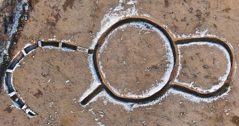 Enormous Neolithic Monument In The Shape Of Two Horseshoes Discovered In France