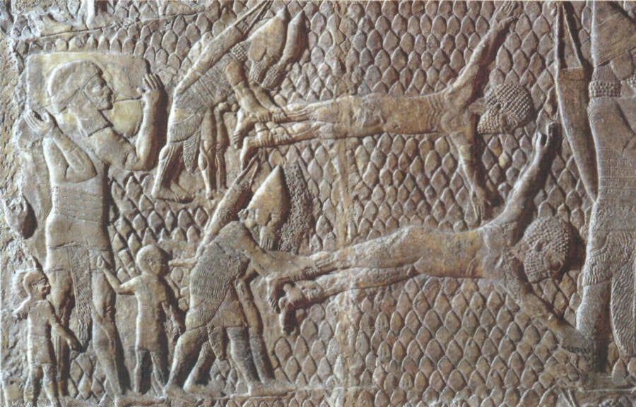 Assyrians Flaying Prisoners