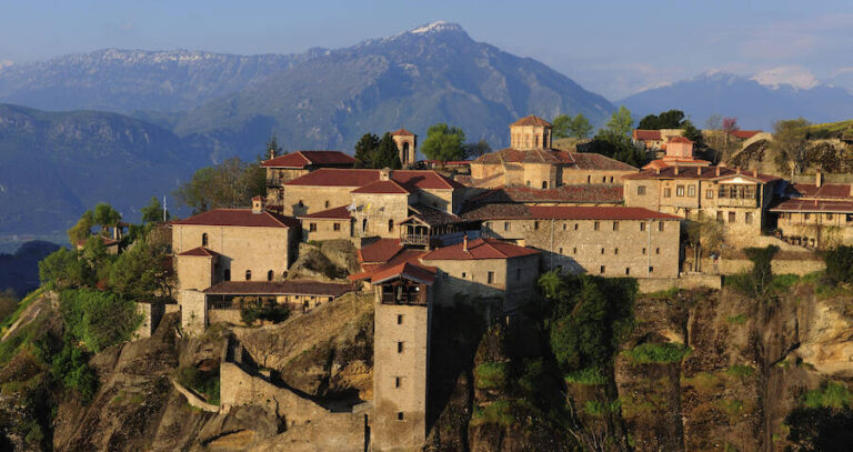 Sunbathed Meteora Monastery