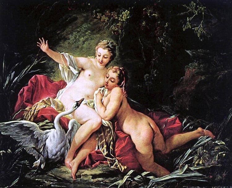 Rococo Art Leda and the Swan