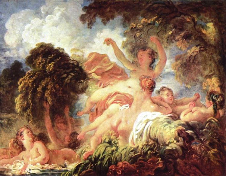 Rococo Paintings The Bathers
