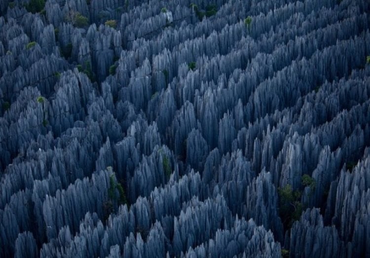 An Aerial View Of Chinas Stone Forest