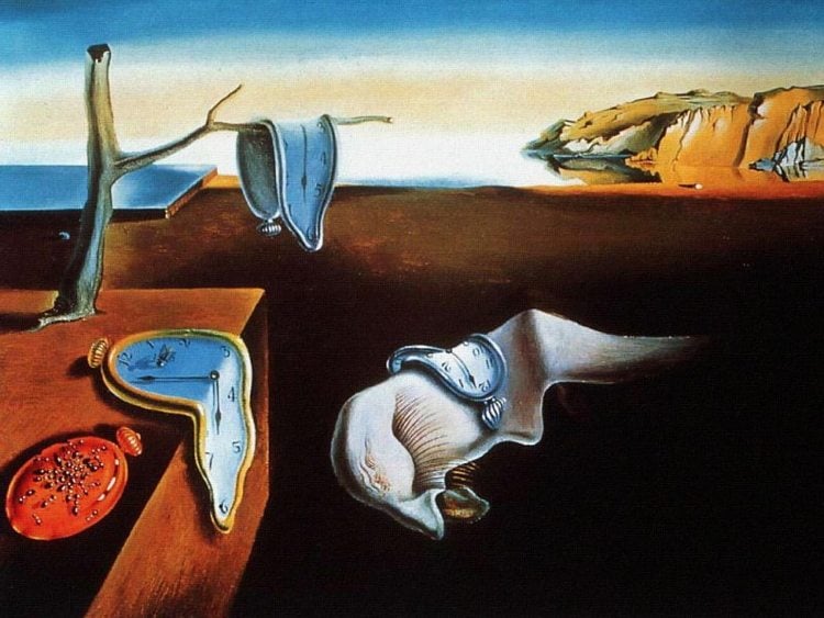 Pintura surrealista La persistencia de la memoria de Salvador Dalí's Persistence Of Memory Surrealist Painting