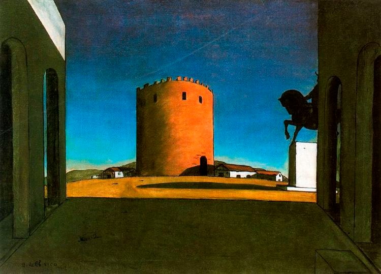 Giorgio de Chirico The Red Tower Painting