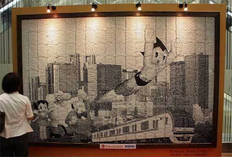 Astro Boy Art Made From Recycled Materials