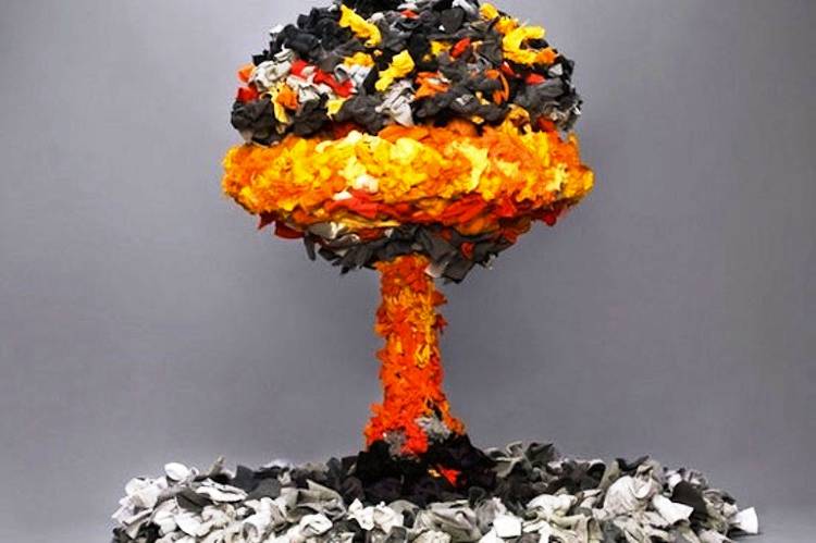 Atom Bomb Recycled Art