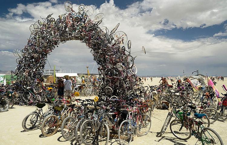 Recycled Art Ilana Spector Recycled Bike Arch