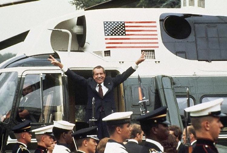 Iconic Images 1970s Nixon Resignation