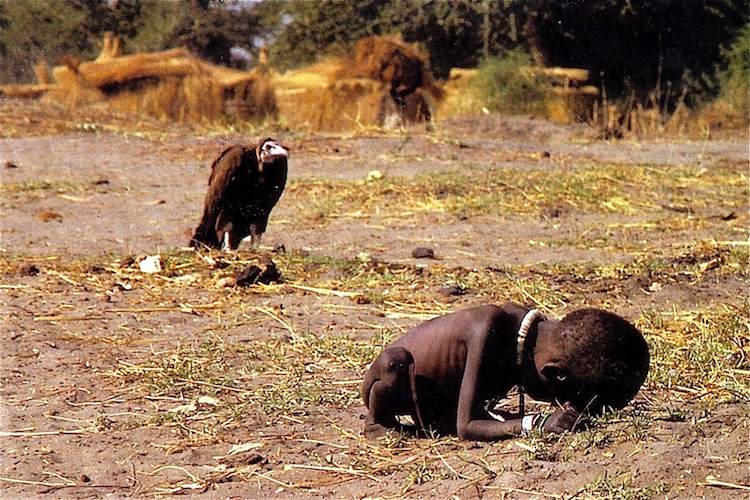 The Most Iconic Images Of The 1990s Sudan Child and Vulture