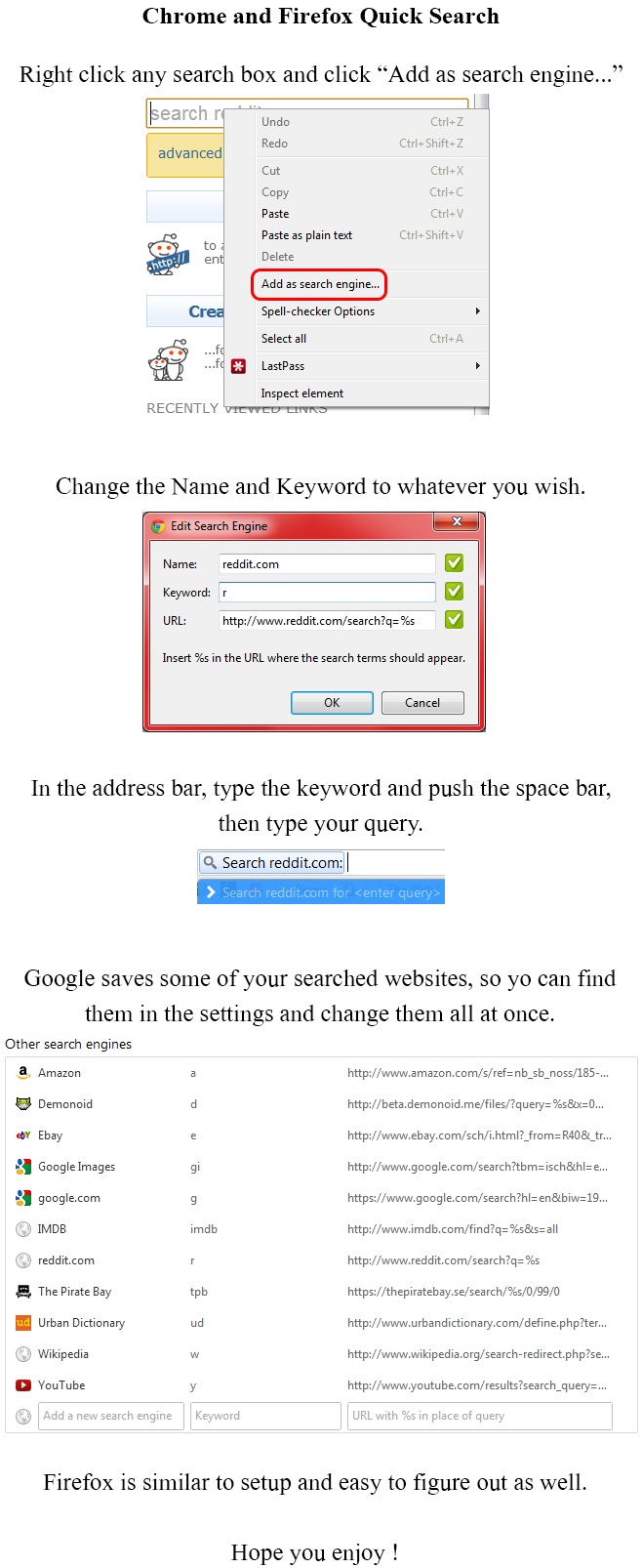 Life Pro Tips Chrome Firefox Quick Search