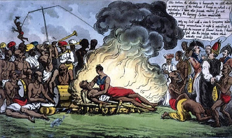 Picture Of Sati Funeral Practice