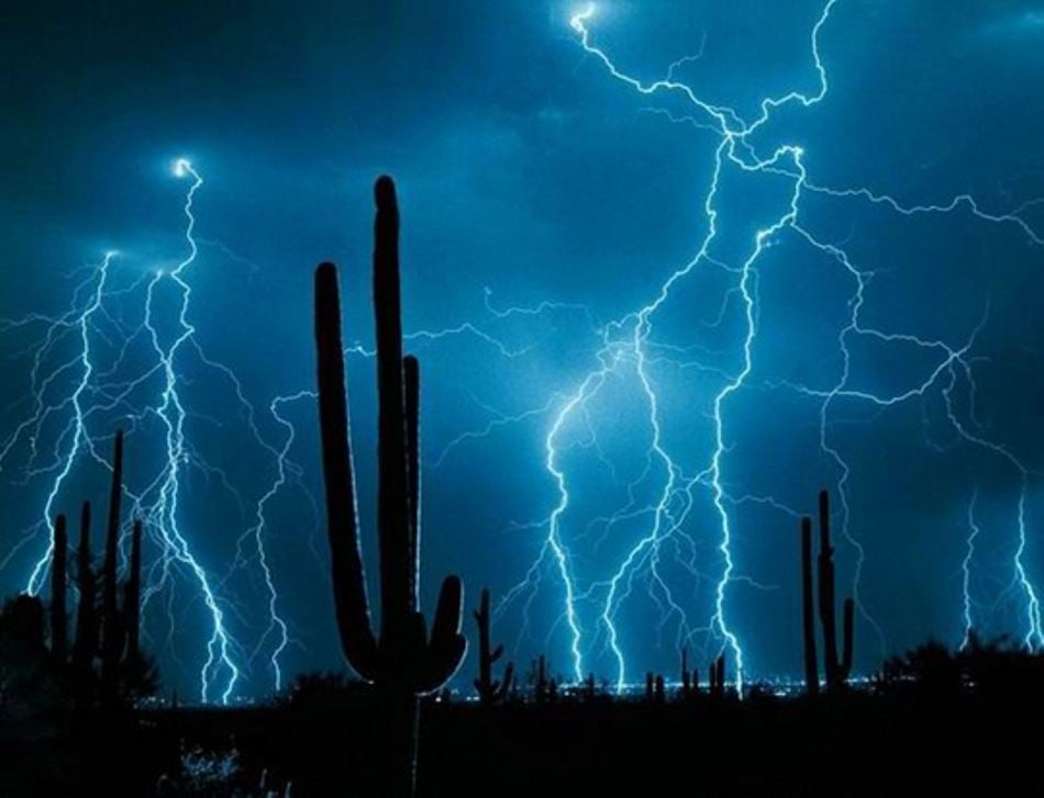 Lightning Strike in the Desert