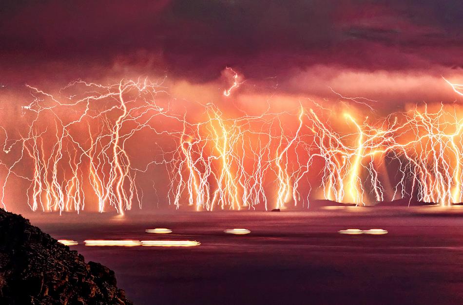 Ikaria Greece Lightning Photograph