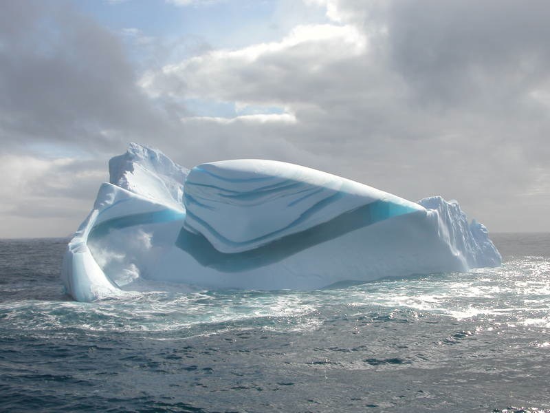 Bizarre Natural Phenomena Striped Icebergs