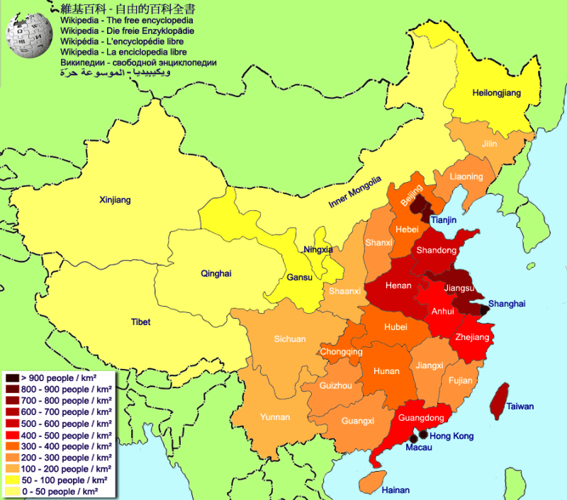 Population Density In China