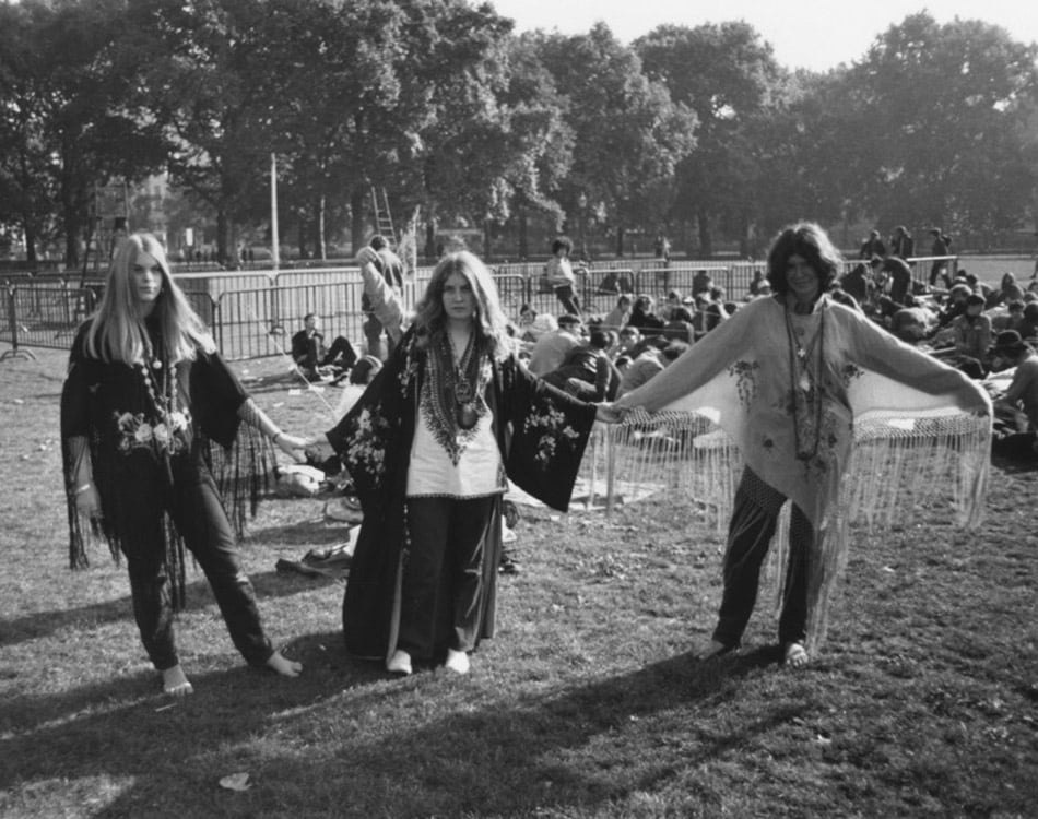 Hippies In Hyde Park San Francisco