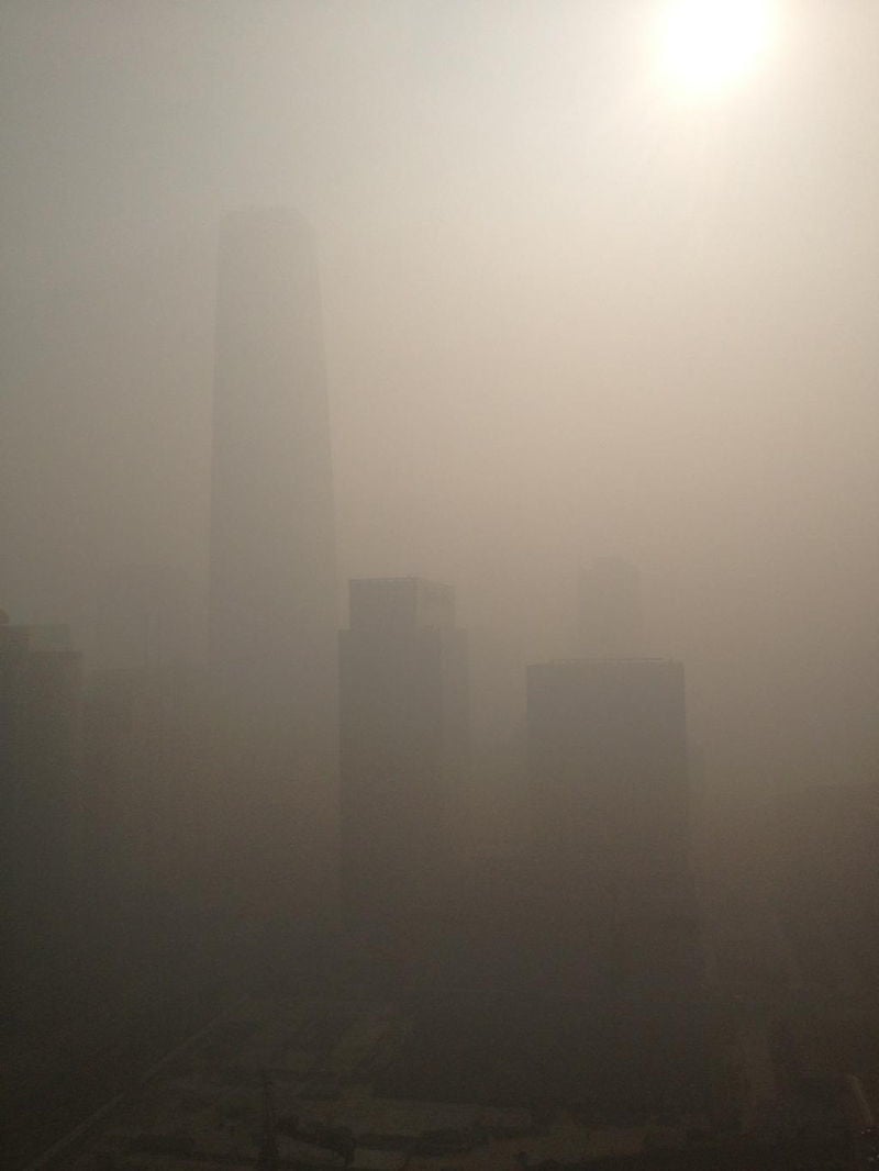 Beijing Smog Photographs