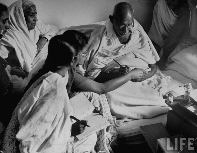 One-Person Protests Gandhi Hunger Strike