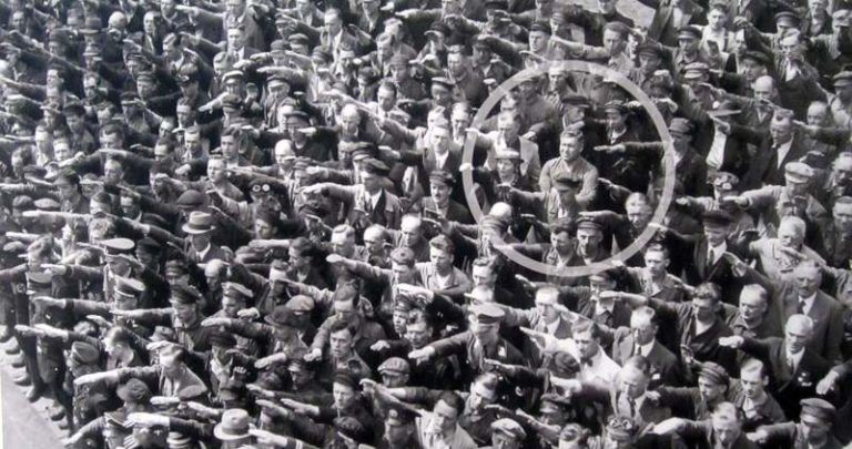 Crossed Arms Nazi Salute