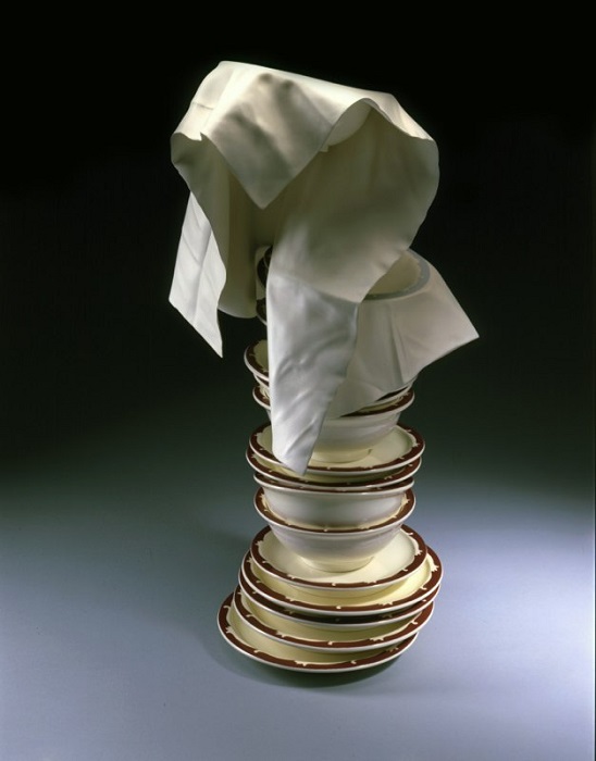 Tom Eckert Wood Sculptures Stacked Bowls