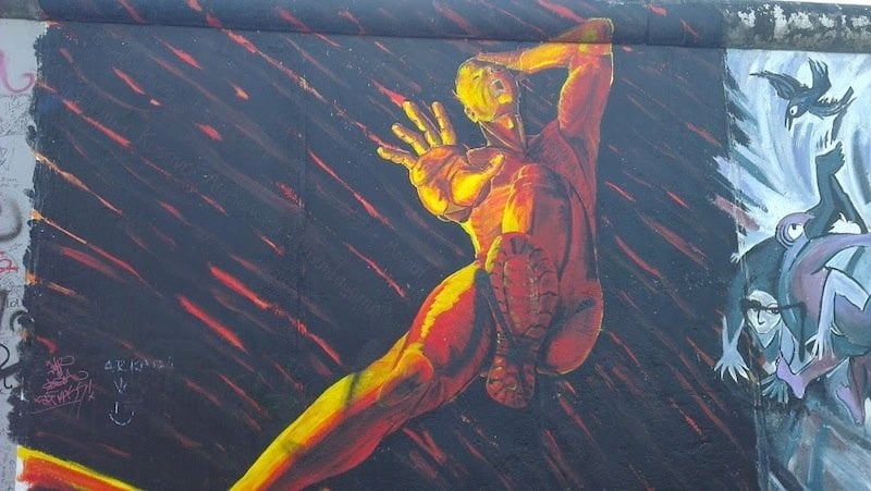 Berlin Wall Art Orange Man